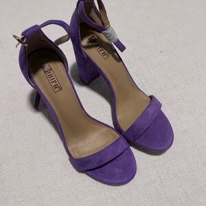 IDIFU Purple Block Heel Sandals